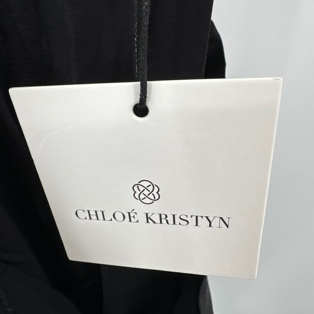 Chloe Kristyn Black Satin Traci Skirt Size Medium NWT - Picture 5 of 8